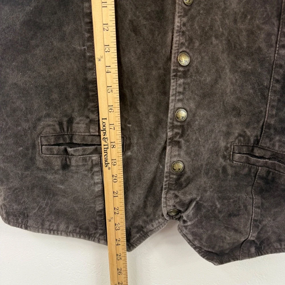 Cody James Leather Vest Brown Distressed Western Cowboy Boho Rugged Rodeo Mens L